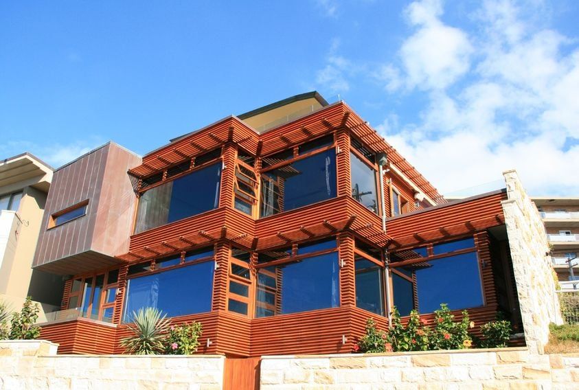 Redwood-Framed Picture Windows — Window Replacement by Golden State Windows in the San Francisco Bay Area