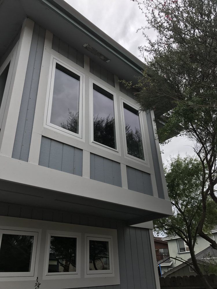 White-Trim Casement Windows — Window Replacement by Golden State Windows in the San Francisco Bay Area