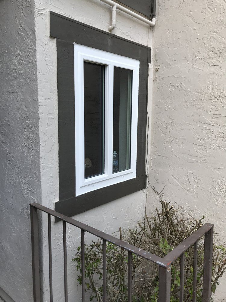 White Vinyl Slider Window — Window Replacement by Golden State Windows in the San Francisco Bay Area
